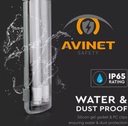 AV-LIGHT AV-12022 2x18W - 120 lm/W  Tube Led Luminaire 120cm x2 IP65 - Assemblé  ABS+PS