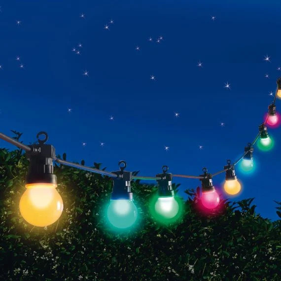 AV-713-10 Waterproof String Light  10m + 3m Extra + Pack 15 Pcs Decorative Bulbs S14-E27-2W 2700K