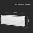 VT-997 3W LED EMERGENCY EXIT LIGHT SELF TEST BUTTON &amp; RF CONTROL 6400K