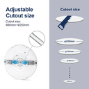 AIGOSTAR ADJUSTABLE PANEL LED 24W CCT -  Ф60-250mm/290mm Flush &amp; Surface Mount