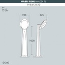Fumagalli - Lanterne LED Gabri Remi/Lucia Noir - 1 Lumière E27 MAX 240V - IP66  