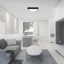 VT-8624 24W-4000K LED DOME LIGHT SAMSUNG CHIP SQUARE BLACK FRAME IP44
