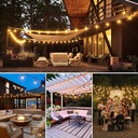 AV-713-15 Waterproof String Light  15m + 3m Extra + Pack 15 Pcs Decorative Bulbs S14-E27-2W