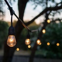 AV-713-10 Waterproof String Light  10m + 3m Extra + Pack 15 Pcs Decorative Bulbs S14-E27-2W 2700K
