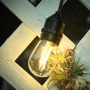 AV-713-15 Waterproof String Light  15m + 3m Extra + Pack 15 Pcs Decorative Bulbs S14-E27-2W 2700K