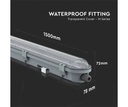 VT-150048 LUMIÈRE LED ÉTANCHE 48 W 150 cm PUCE SAMSUNG - COUVERCLE TRANSPARENT