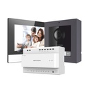 Kit d'interphone vidéo IP Hikvision DS-KIS702 2 fils, 1 bouton d'appel et écran tactile Wi-Fi 7 pouces