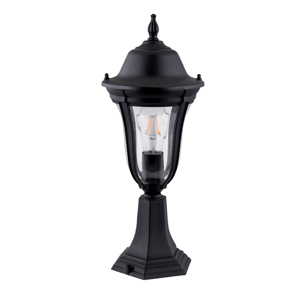 ELMARK 96204MF/BK - MARK 204 LANTAARNSTANDAARD 1XE27 ZWART H490