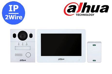 Dahua DHI-KTX01 2-draads hybride video-deurintercomset - Wifi Monitor / DMSS-apps
