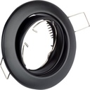 INBOUWDOWNLIGHT SA-51R ZWART, VERPLAATSBAAR 9251R/BL + GU10-fitting