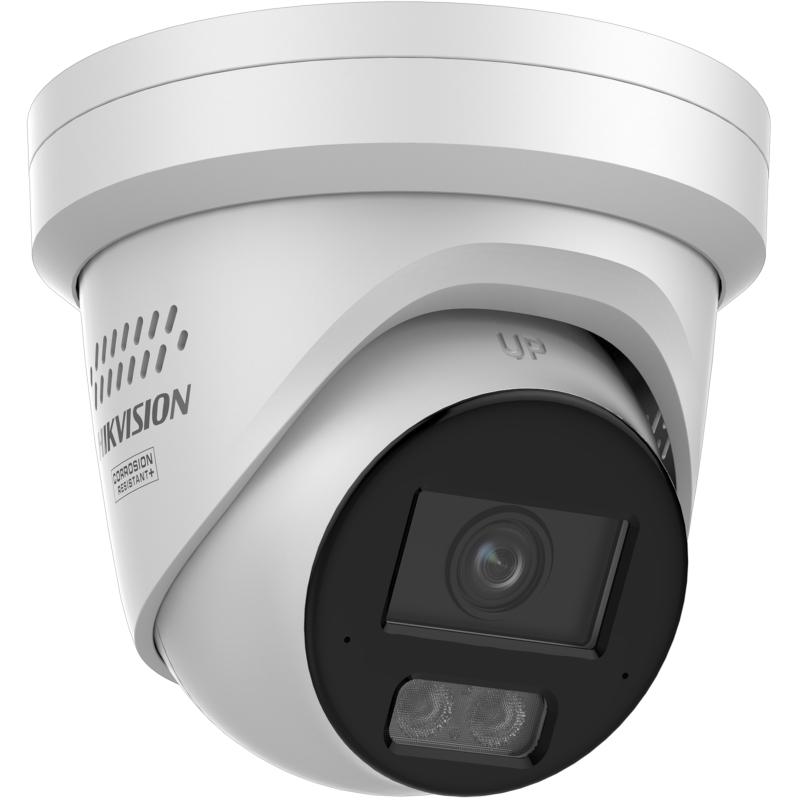 Hikvision DS-2CD2387G3-LIS2UY/SL(2.8mm) 8MP Smart Hybrid Light with ColorVu WDR Turret Netwerk Camera with fix lens, IR and white light, IP67, 2.8 mm, built in dual microphone,NEMA 4X, AI-ISP, audio I/O, alarm I/O, strobe light and audio-alarm