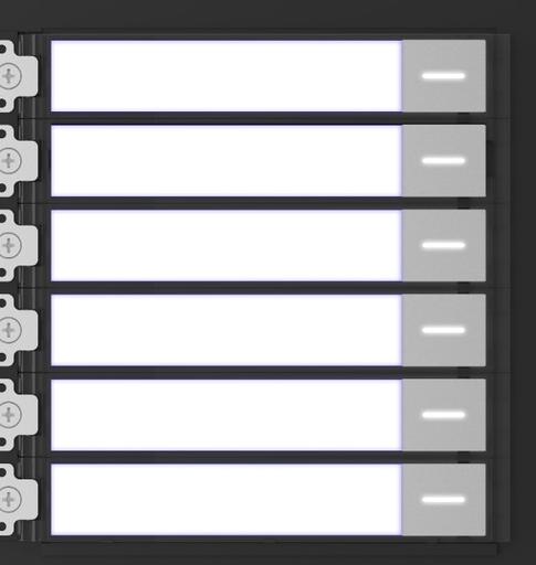 Module d'étiquette nominative Hikvision DS-KD-KK · 6 boutons d'appel Noir
