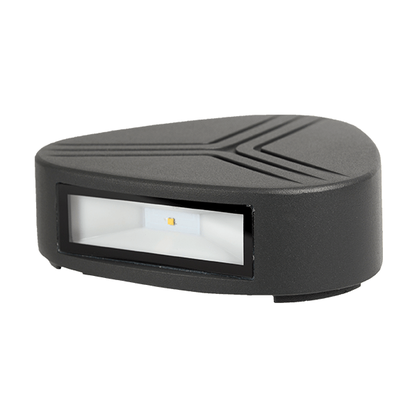 ELMARK BUITENLAMP MET LED GRF9619 2X3W 230V 4000K DONKERGRIJS