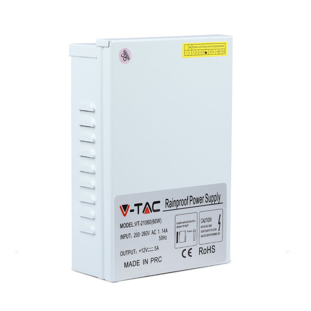 VT-21060 60W LED-VOEDING REGENBESTENDIG 12V 5A