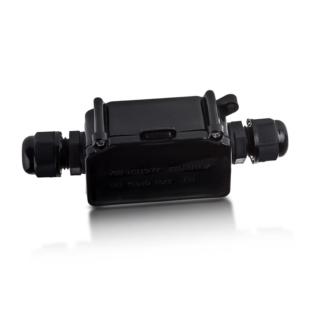 VT-7224 WATERDICHTE DOOS ZWART MET AANSLUITBLOK