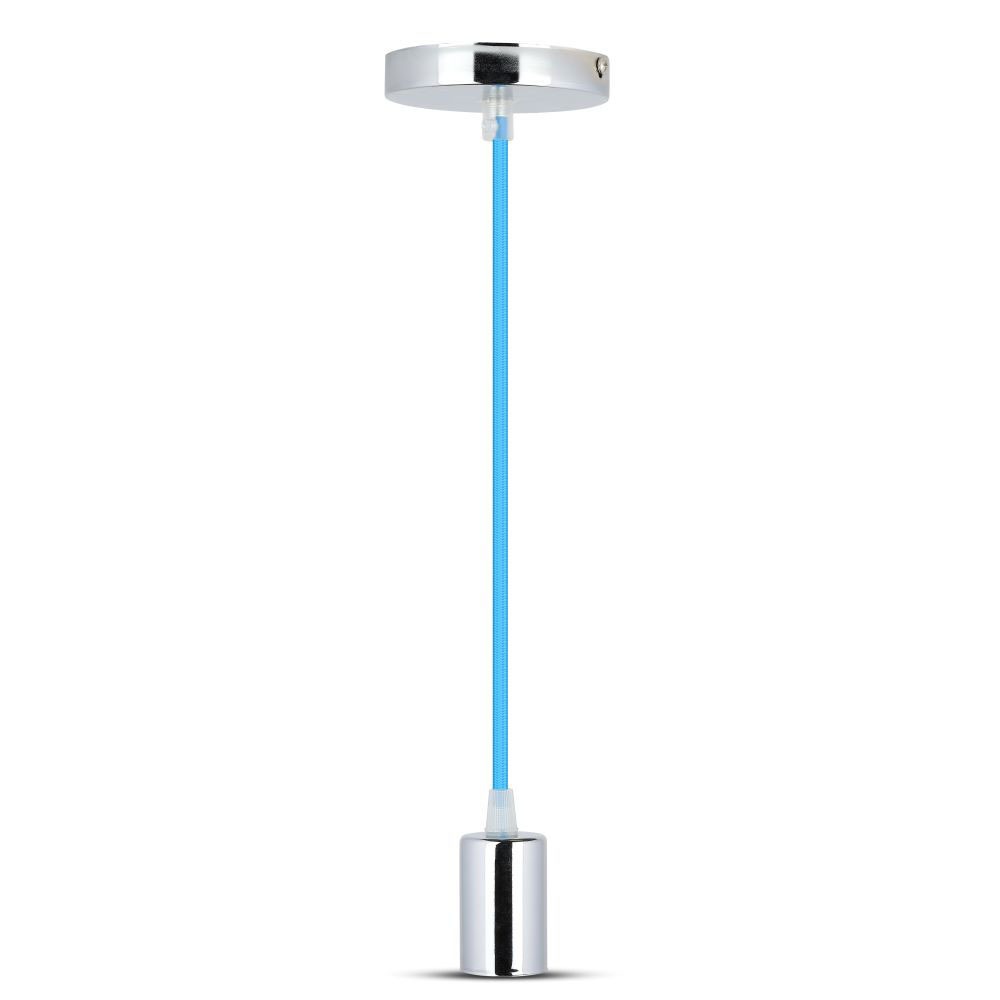 VT-7338 SUSPENSION COUPE EN MÉTAL CHROMÉ BLEU CLAIR