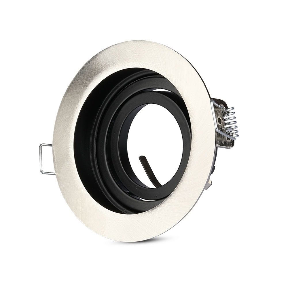 VT-781 RACCORD GU10 ROND NICKEL SATINÉ