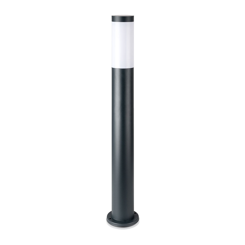 VT-838 STOELLAMP MET ROESTVRIJSTALEN BEHUIZING (H: 80 CM) E27 GRIJS