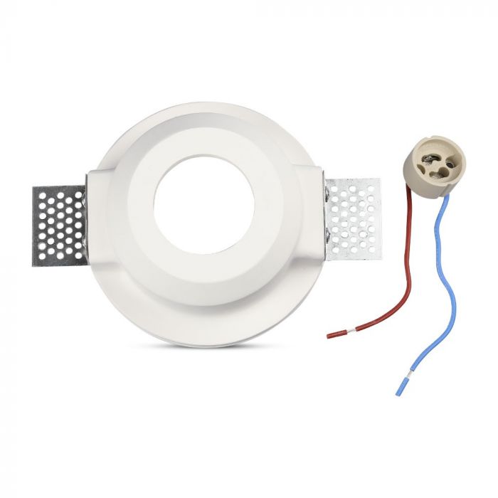VT-801 GU10 GIPSBESLAG MET MAT GLAS - ROND