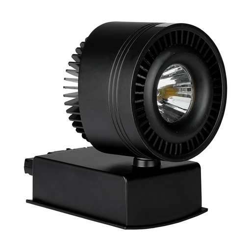 Projecteur sur rail COB VT-4535 33 W, corps noir, code couleur 5 000 K, blanc froid