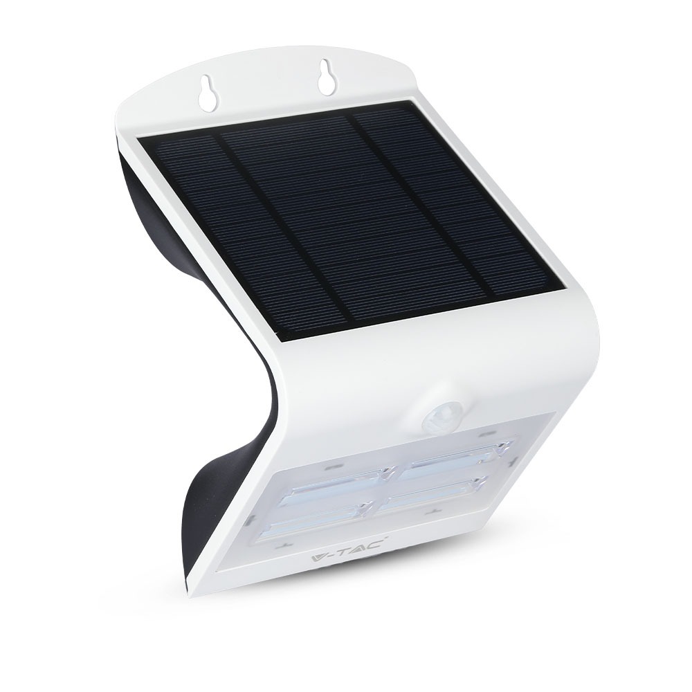 Applique murale solaire à LED VT-768 3 W - Blanc + Noir - Code couleur 4 000 K (DW + 3 000 K) (WW)