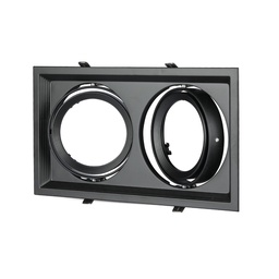 [3582] VT-7222 2xAR111 PASSEND OP ZWARTE BEHUIZING