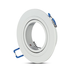 [3599] VT-782 1xGU10 DOUILLE RONDE BLANC Taille : D91mm Taille de découpe : Φ75mm Lampe : GU10 et MR16