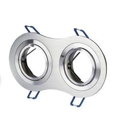 [3602] VT-783 2xGU10 PASSENDE RONDE ALUMINIUM BORSTEL