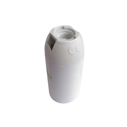 [8840] E14 LAMPHOUDER (POLYBAG+KAART) - WIT MET VEERAANSLUITINGEN