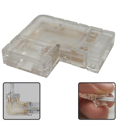 [0B4P-L-10MM-UND] L Connection Connector for COB LED Strips - RGB - 10mm - IP20