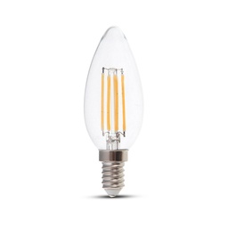 [7365] VT-2174 4W KAARS FILAMENTLAMP - HELDERE KAP E14 BLISTERVERPAKKING Kleurcode 2700K - Warm Wit