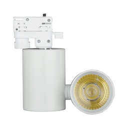 [1300] Projecteur LED sur rail VT-4615 15 W - Corps blanc, garantie 5 ans. Code couleur : 6 400 K - Blanc froid.