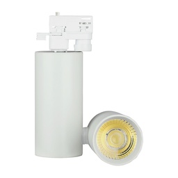 [1294] Projecteur LED sur rail VT-4635 30 W - Corps blanc, garantie 5 ans. Code couleur : 6 400 K - Blanc froid.