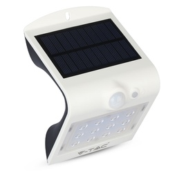 [8276] Applique murale solaire à LED VT-767-2 1,5 W - Blanc + Corps noir - Code couleur 4 000 K - Blanc jour