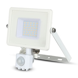 [459] VT-30-S 30W SMD PIR SENSOR FLOODLIGHT WITH SAMSUNG CHIP  WHITE BODY WHITE GLASS