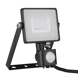 VT-30-S 30W SMD PIR-SENSOR SCHIJNWERPER MET SAMSUNG CHIP ZWARTE BEHUIZING GRIJS GLAS