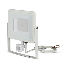 [466] VT-50-S 50W-3000K Warm White SMD PIR SENSOR FLOODLIGHT WHITE BODY 