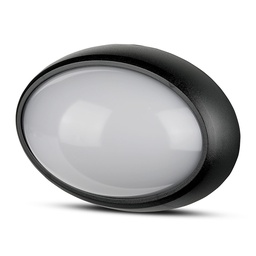 [1269] VT-8010 12W FULL OVAL IP54 DOME LIGHTS  BLACK BODY 6400K