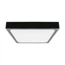 [76461-24]  VT-8624-SQ 24W-4000K LED-KOEPELVERLICHTING SAMSUNG CHIP VIERKANT ZWART FRAME IP44