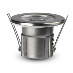 [8174] V-TAC VT-885 W Spot LED encastré nickel 5 W blanc neutre 4000 K résistance au feu IP65 dimmable