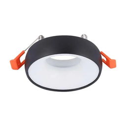 [6695] VT-980 GU10 PASSEND RONDE ZWARTE FRAME + WITTE REFLECTOR