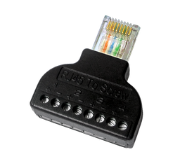 [RJ45-BLOK] CON300-BLOCK RJ45 to Terminal Adapter RJ45 Male Connector 8 Terminals