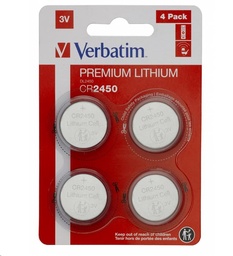 [CR-2450] Verbatim CR2450 3V lithiumbatterij (4 stuks)