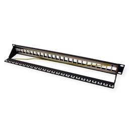 [26.99.0369] ROLINE Keystone 19'' leeg patchpaneel Cat.5/Cat.6/Cat.6a, 24 poorten, STP, zwart