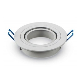 [4445] SPOT AIGOSTAR ROND BLANC Taille : D91 mm Taille de découpe : Φ75 mm Lampe : GU10 et MR16