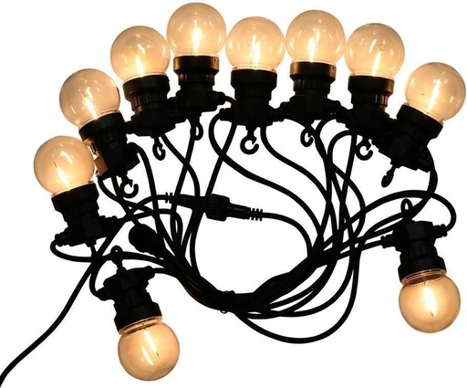 Guirlande lumineuse LED VT-70510 0,5 W (5 m) avec 10 ampoules (prise EU, 24 V)