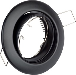 [9251R/BL] INBOUWDOWNLIGHT SA-51R ZWART, VERPLAATSBAAR 9251R/BL + GU10-fitting