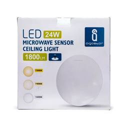 Plafonnier LED à capteur micro-ondes Aigostar 24 W 1 800 lm D385 x H80 mm