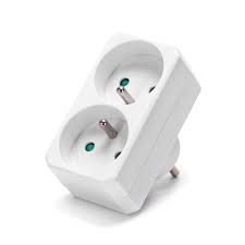 [96639] AIGOSTAR DUBBELE ADAPTER MET 16A 250V FR/BE-STOPCONTACT