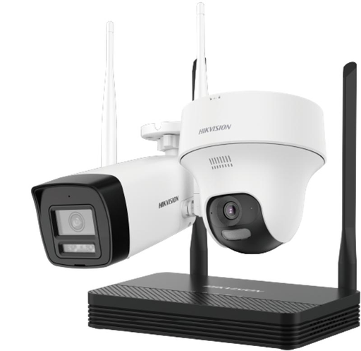 Kit IP Wi-Fi HIKVISION NKS424W02H 4MP H.265 Kit NVS Wi-Fi une balle + une tourelle - Micro SD en option